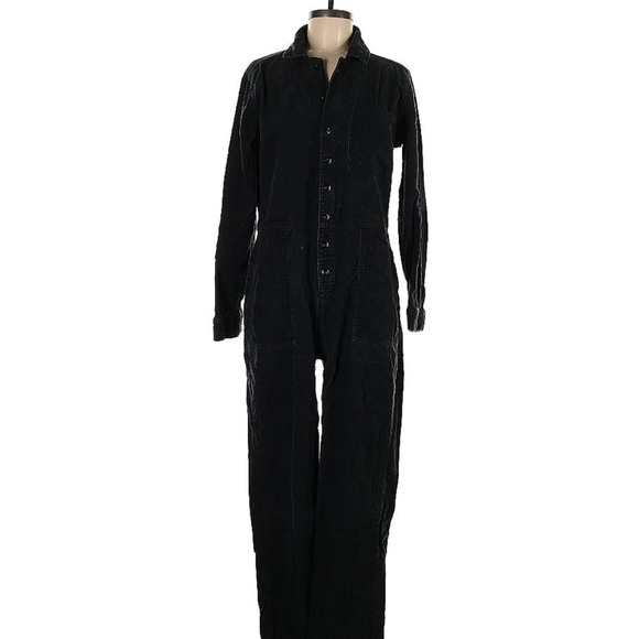 OUTERKNOWN Cotton/Hemp Corduroy Boiler Jumpsuit sz M - Distressed Black - Picture 13 of 14